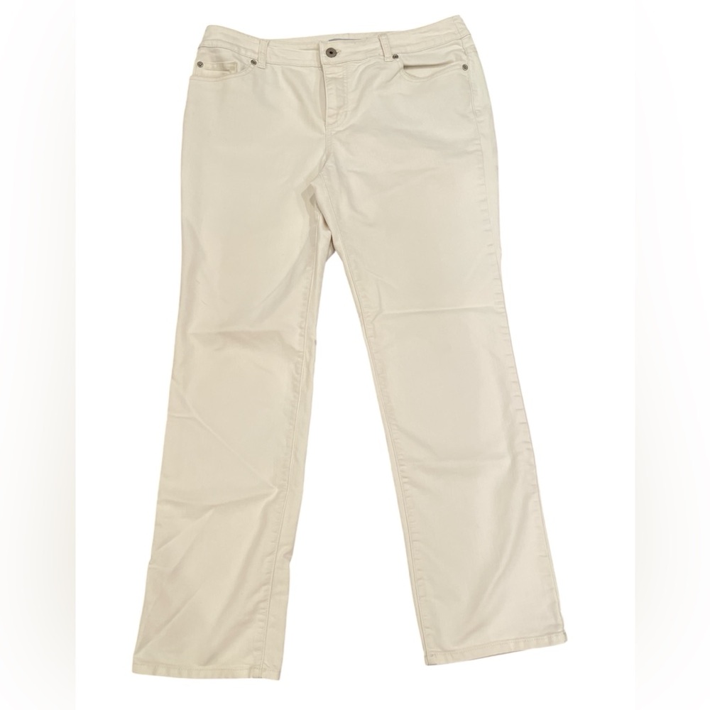 Chico’s Platinum Denim Jeans White Size 2 Regular
